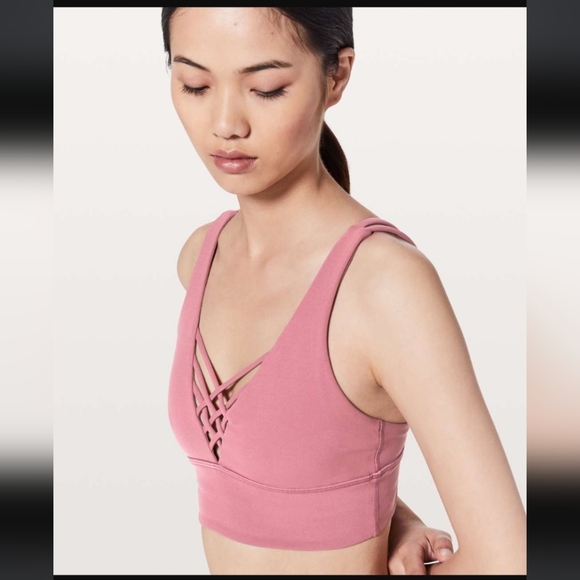 Lululemon Bind & Cross Bra Moss Rose - Picture 3 of 7